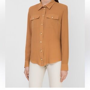 BNWT - Camel Balmain silk collar shirt - size 40